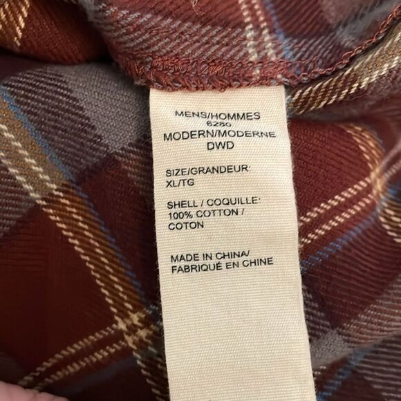 Woolrich Plaid Cotton Flannel Button Down Shirt Mens Size Extra Large - Picture 8 of 12